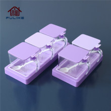 2pcs Plastic Condiments Spice Rack Set