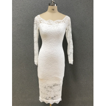 women's white lace dress