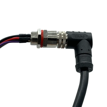 M12 Waterproof Connector Panel Mounting Aviation Cable
