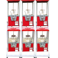 Coin-Operated Gumball Vending Machine - Metal & Plastic Capsule Toy Game Machine