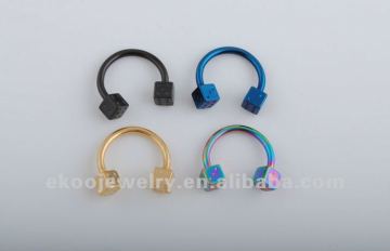 Body Jewelry Steel Horseshoes