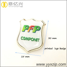 custom logo printed round pin button badge