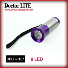 9 led aluminium flashlight, pocket size flashlight torch,9 LED mini general torch                        
                                                Quality Assured