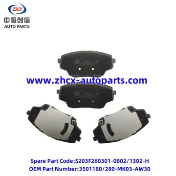 Front brake pads for changan Qiyuan Q05