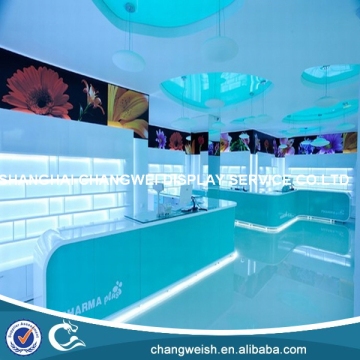 cosmetic showroom display shelf