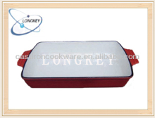 Best Performance Red Rectangular Enamel Cast Iron Sauce Pan