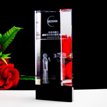 Promotion Blank cctv Crystal Trophy For Crystal Souvenir Gifts