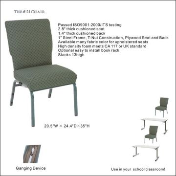 Comfortable iron chair/big school hall chair