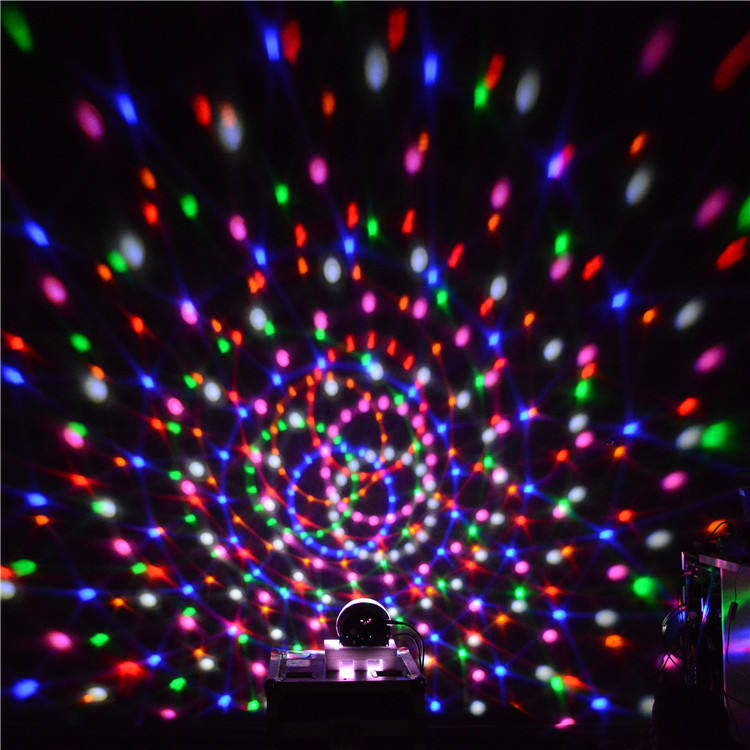 Crystal magic ball with 6 rings 6*3W for Bars disco hall for mobile dj gigs Xmas birthday party bar club and musical live show