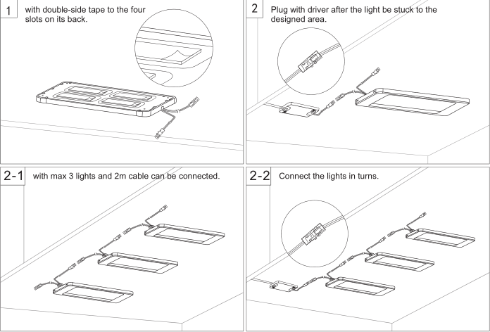 Square Tiny and Thin LED Cabinet Panel Light