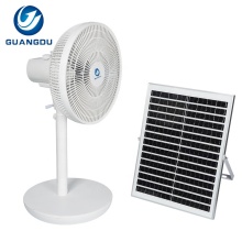 Quiet Operation Solar Standing Fans: 14inch & 16inch Black and White Adjustable Desktop Floor Fans