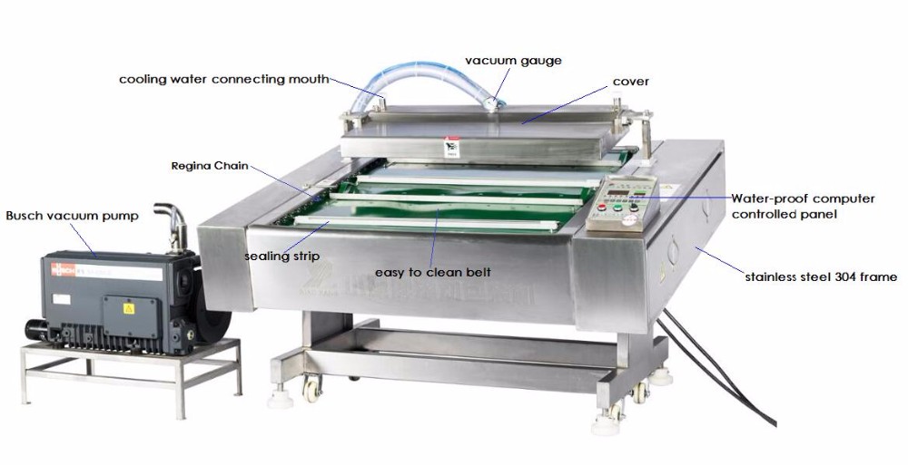 DZ1000 automatic tilapia fillets packaging machine