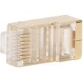 Conectores RJ45 niquelados dorados para cable blindado