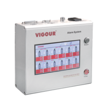 Gas Alarm System with Red Value Box and Buzzer for Curve Analysis