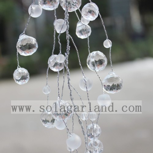 Elegant Acrylic Crystal Drop Beaded Tree Branches