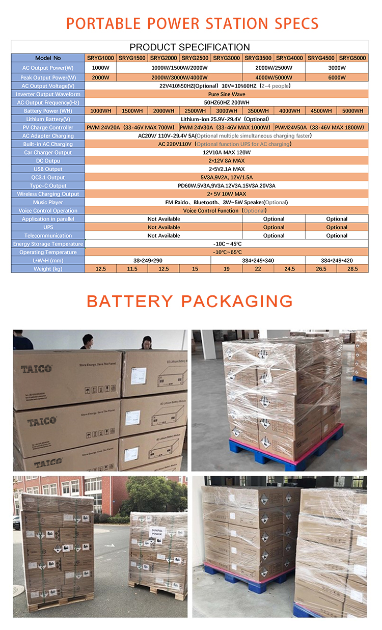 500W Pure Sine Wave 12V 110V 220V Solar Panel Solar Inverter With 26Ah 280Wh Lithium Battery