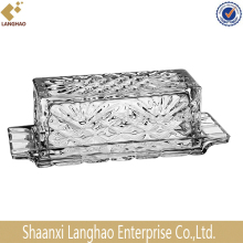 Handmade Press Square Glass Butter Dish