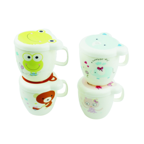 Plastic Cartoon Cup Printed With Lid