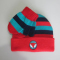 Baby Stripe Cuff Beanie und magische Handschuhe