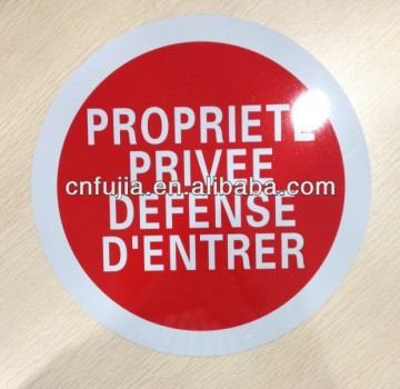 metal round sign banner, metal warning sign