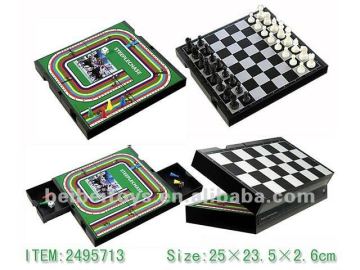 2 in 1 Magnetic Chess & Steeplechase