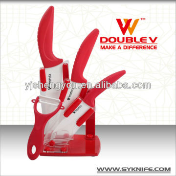 red knife block set