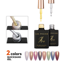 JTING High Density Shining Quicksand Gold Silver Gel Nail Polish
