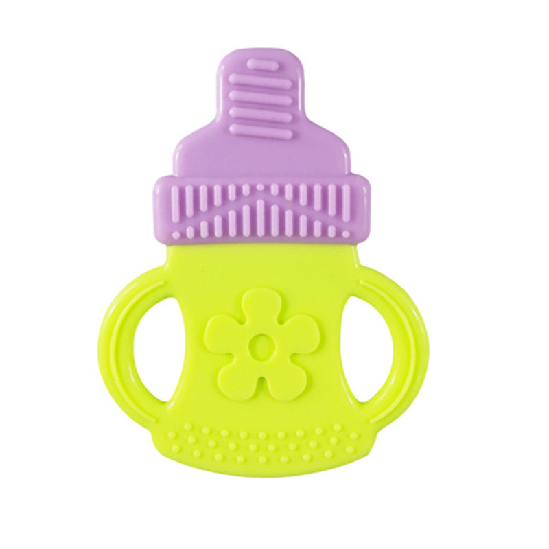 Silicon teether bpa free milk bottle shape baby teethers