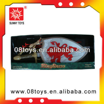 Plastic toy sword with shield