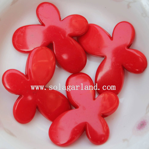 Opaque Colors Acrylic Butterfly Spacer Beads Design