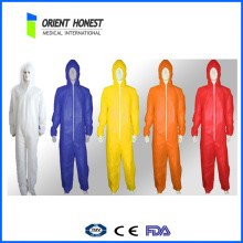 Disposable Industrial Workwears Breathable Waterproof Coverall