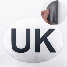 UK Oval Car Stickers: Custom Printed Magnetic Signs at Factory Prices