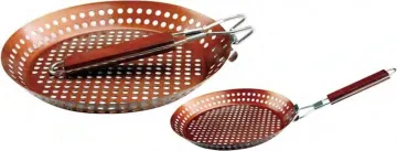 Non-Stick Easy Cleaned Barbecue Grill Frying Pan Grill Rack Skimmer Colander