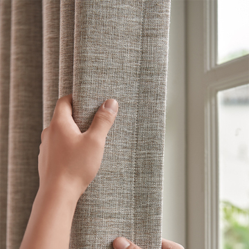 Environmental 100% Blackout Polyester Linen Curtain