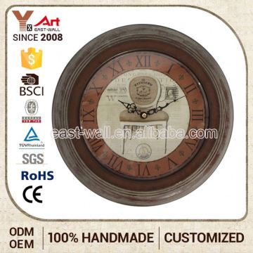 Customized Oem Retro Acryl Metal Wall Clock Product World Time Zone Clocks