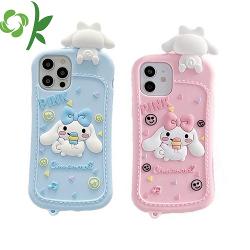 Fashion BPA-Free Silicone Glossy Cute Cartoon Phone Case