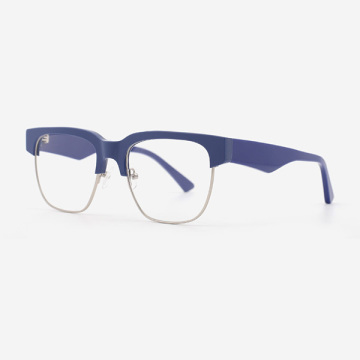 Classical Square Acetate And Metal Combined Men`s Optical Frames 23A3073