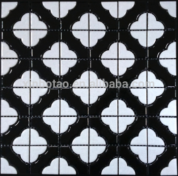 Wholesale price flower pattern wall design ceramics tile glazed mosaic in mosaics