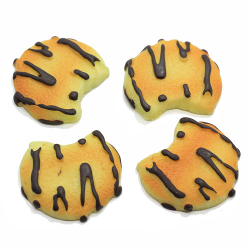 Resin Cut Chocolate Cookies Beads Simulation Dessert Food Cabochon Charms Craft Fashion Children Diy Jewelry Findings