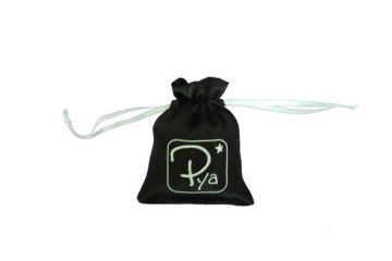 Black &amp; White Satin Drawstring Pouch  ,  Mini Satin Drawstring Bags