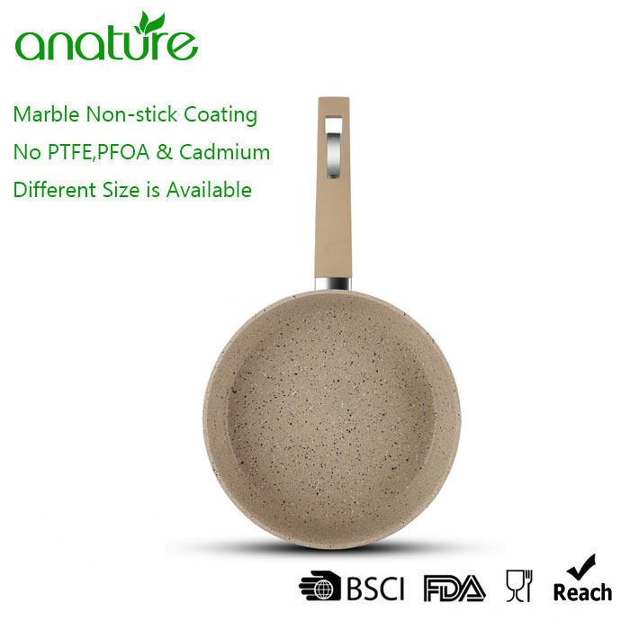 Yellow Forged Marble Nonstick Coating Frying Pan