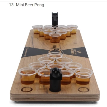 Tafelspellen mini bier pong