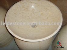 Sunny yellow beige marble basin for sale