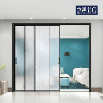 Three track linkage glass door