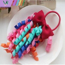 hot sale curly ribbon elastic pony holders