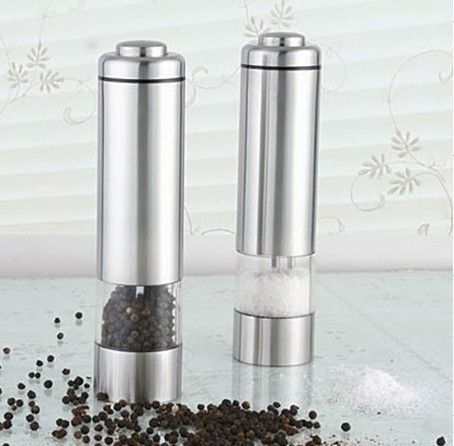 Stainless Steel Salt Grinder, Home Kitchen Tools Handle Mini Stainless Steel Pepper Mills