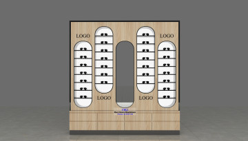 Custom Modern Optical Shop Eyewear Cabinets Display