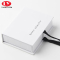 White Rigid Magnetic Folding Box Ribbon Closure