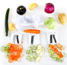 Multifunction Tri-blade Veggie Cutter with Strong and Heavy Duty, Pasta & Spaghetti Maker