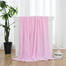 Customized Wholesale Cheap Solid Colors Blanket Factory Wholesale Coral Fleece Embroidered Logo